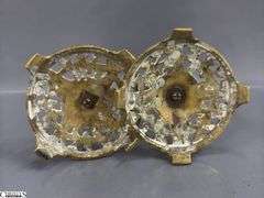 Brass Candle Sticks, Slight Bend On One 6.5"