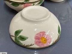 Franciscan Desert Rose Plates and Bowls - 10.5" of dinner plate - some chipping - approx 25pcs