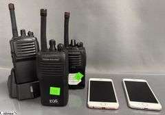 2 iPhones Untested, 3 Walkie Talkies