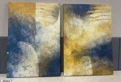 3 Stretched Canvas Prints, Largest Measures 40"x40"