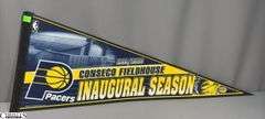 3 Basketball Pennants.  Indianapolis Pacers, 1999/2000 Conseco Fieldhouse Pacers Inaugural Season and Indiana Legends Basketball Pennant