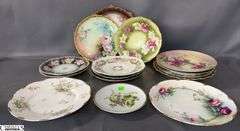 Assorted Handpainted and Printed China Plates - 10" of largest - Pickard, Austrian, Bavarian, and Others