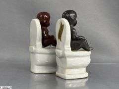 Black Americana Salt and Peppers, Aunt Jemima and Uncle Mose, Tourist Souvenirs Tallest 5"