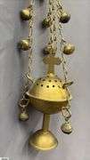 Brass Christian Thurible, Church Censer 30"