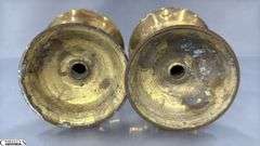 4 Brass Candle Sticks, Tallest 11.5", Missing Insert