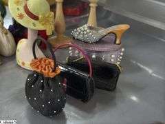 Mini Hats, Shoes, Hat Holders, Naughty Nodder Girl Ashtray, Ladies Dress and Purse Collectibles