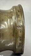 4 J. Abbot Pewter Tankards Some Dents, Tallest 6"