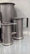 7pcs Graduated Pewter Handled Measuring Cups 4"x7.25" Tall