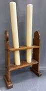 Rustic Wooden Candle Holder with Candles16x20"