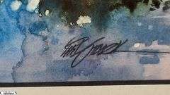 2 Framed and Signed Watercolors (Reproductions) Of Cathedrals 13x15 See Photos For Provenance