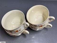 Hall's Jewel Tea Glasses, Teacups, Salt and Pepper - 5.5" of glass