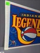 3 Basketball Pennants.  Indianapolis Pacers, 1999/2000 Conseco Fieldhouse Pacers Inaugural Season and Indiana Legends Basketball Pennant