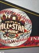 2000 & 2001 Baseball Pennants.  2000 Triple-A Indianapolis Indians World Series Champions and 2001 Autographed Victory Field Indianapolis, IN July 11, 2001.