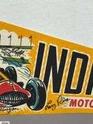 2 Indianapolis Motor Speedway Autographed Pennants.  Signatures include Mark Dismore, Scott Herrington, Lloyd Ruby, Jim Rathmann and Others.
