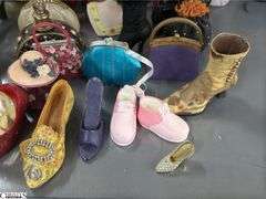 Mini Hats, Shoes, Hat Holders, Naughty Nodder Girl Ashtray, Ladies Dress and Purse Collectibles