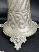 2 Early English Pewter Steins 13" Tallest