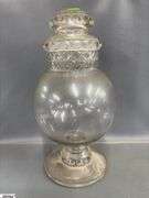 Large Apothecary Jar, Tall Decanter 15.5", Compotes, Fish Bottle, Dish