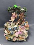 Capodimonte Floral and Birds, Plant Stand, Shelf, Ceramic Basket, Some Chips