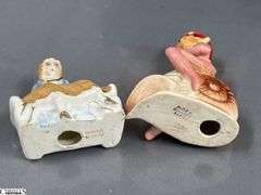 Made In Occupied Japan and Other Figurines Some Wear, 4" Tallest