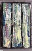 Alummoa Zumigo Abstract #36, Mixed Media and Oil Painting on Canvas, Measures 35x55"