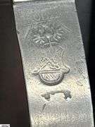 2 Early English Pewter Steins 13" Tallest