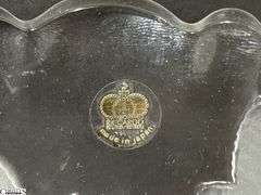 4 Riccardo and Studio Nova Crystal Rose Motif Serving Pieces - 14" of largest