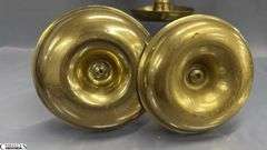 3 Brass Push Up Style Candle Holders 7"