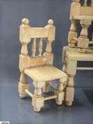 Wooden Doll Dining Set, Painted Chair and Table