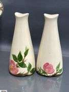 Franciscan Desert Rose Platter, Divided Dish, Salt and Pepper, Cream and Sugar, Butter Dish, Stand - 14" of platter - 10pcs