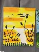 10 Canvas Paintings, Streams, Florals and Others Each Measures 16x20"