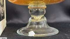 Seeded Amber Colored Glass Sconces and Royal Limited Candle Garden In Box, Pair Measures 7x9" Tall