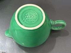 18pcs Fiesta Green Dishes - Charger Platter, Plates, Saucers, Bowls, Cups, 2 Pint Pitcher- 14" of largest