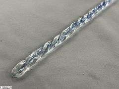 38" Clear and Blue Glass Swirl Cane Walking Stick