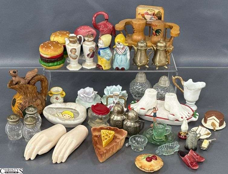 Salt and Peppers, Hands, Feet, Clear, Brass Color, Tourist, Hamburgers, Cake and Pies image
