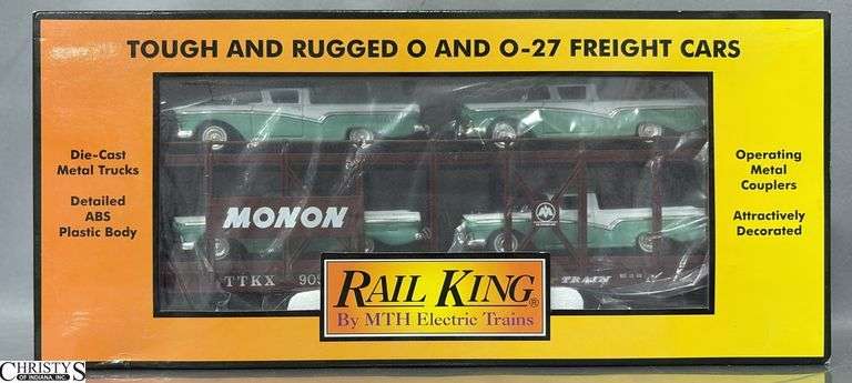 Rail King, Monon Auto Carrier With 57 Ford Rancheros In Item No. 30-76817 image