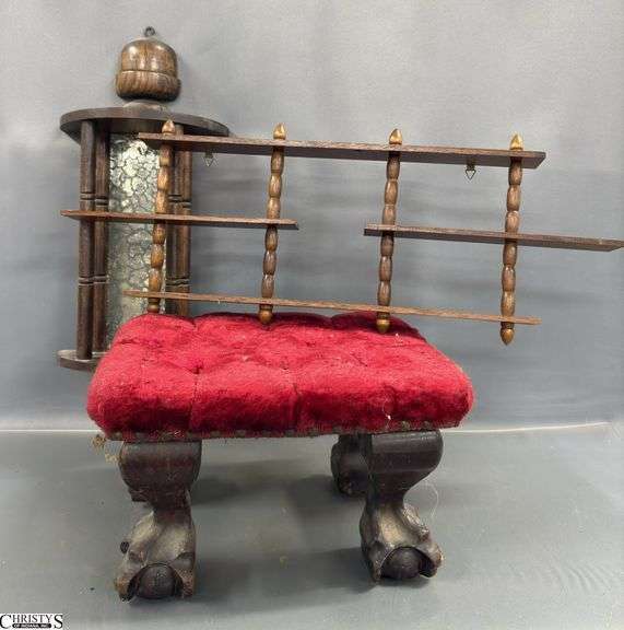 Claw And Ball Tufted Foot Rest, Wall Sconce, Display Shelf image