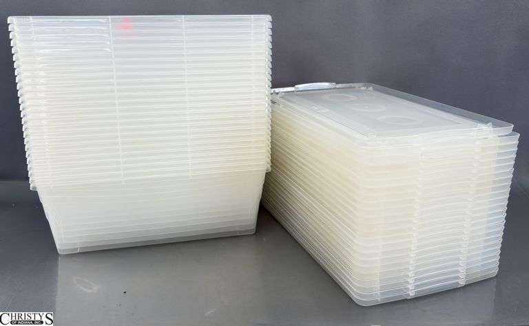 23 Clear Storage Totes 6.5 qt, Extra 2 Missing Lids image