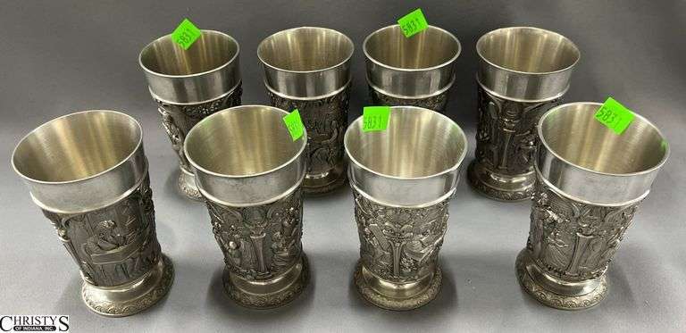 8 Salsburger Zinstube Marked 5" Cups image