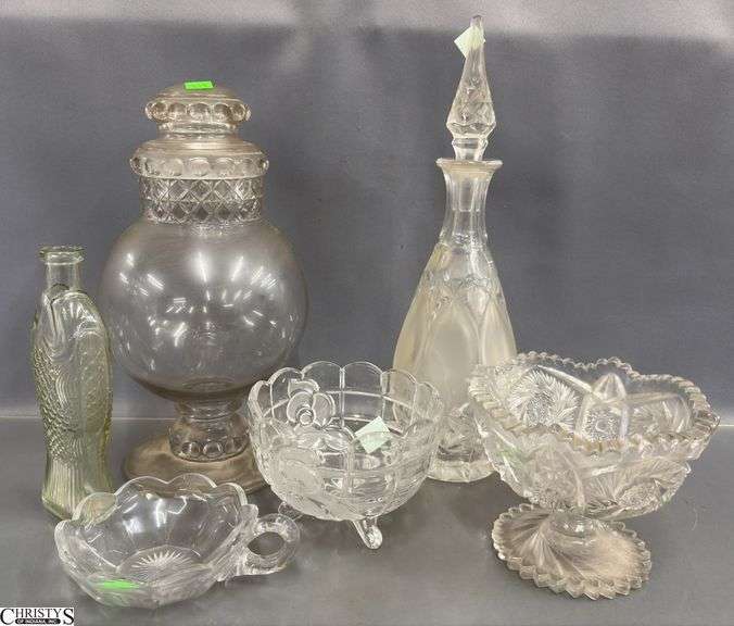 Large Apothecary Jar, Tall Decanter 15.5", Compotes, Fish Bottle, Dish image