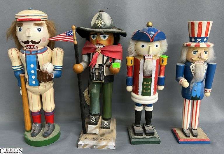 4 Nutcrackers, Some Wear Tallest Baseball Player 15" image