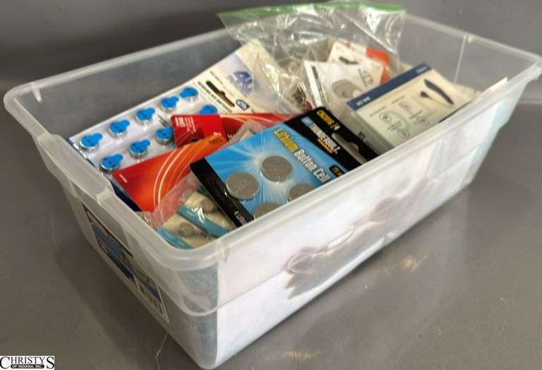 Tote of Small Batteries image