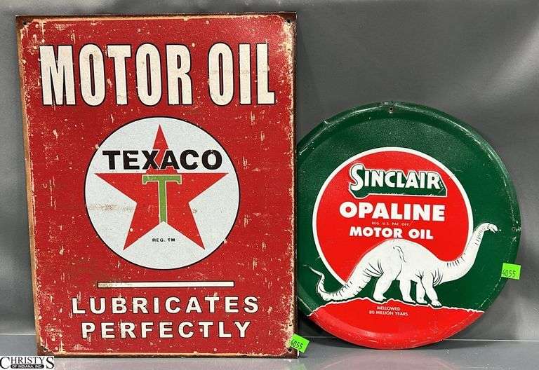 Sinclair Oil Bucket Top, Texaco Reproduction Sign 12x16 image