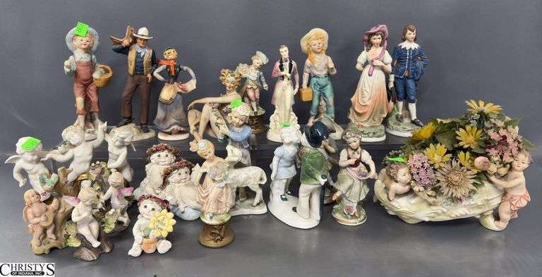 Figurines, Colonial Style, John Wayne, Cherubs, Lefton and Others Tallest 7.5" image