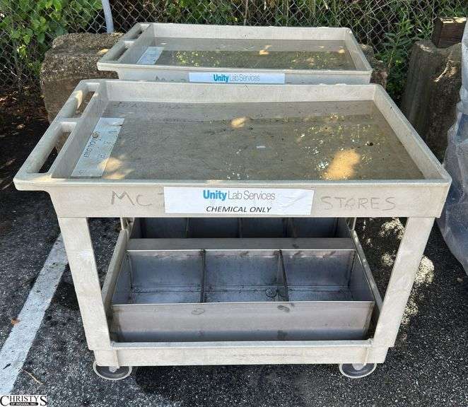 2 Bus Carts with Metal Organizers 26x40x33 image