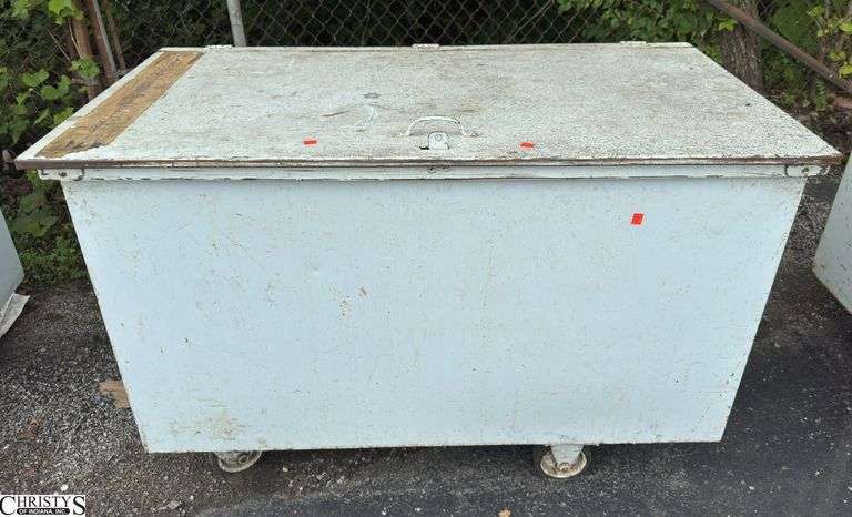 Metal Rolling Dishware Container with Dishware See Photos For Contents 50x27x33 image