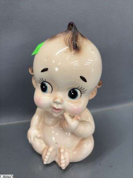 Kewpie Style Marked Japan Vase, Pair Of Unmarked Islander Girls, Small Head Vase