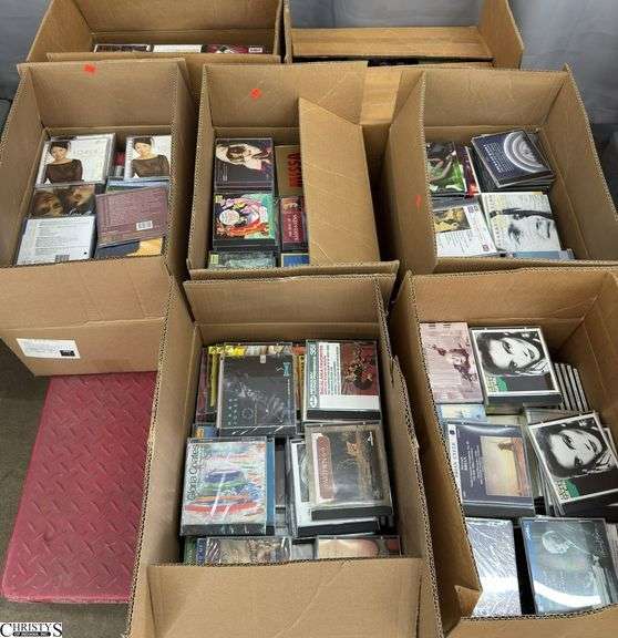 Skid With CD Cases, Assorted Genres, Some Unopened, SKID is Not Included image