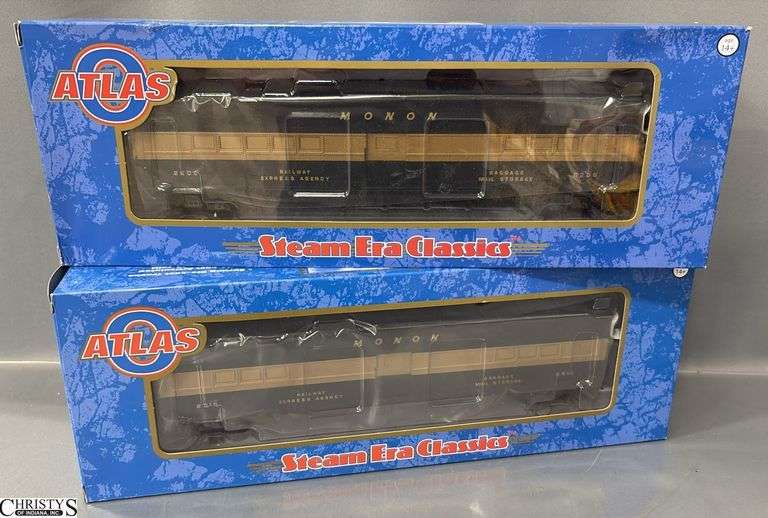 Atlas Steam Era Classics 3 Rail, Monon Express Boxcar, Item #3007712-1 & 2 image