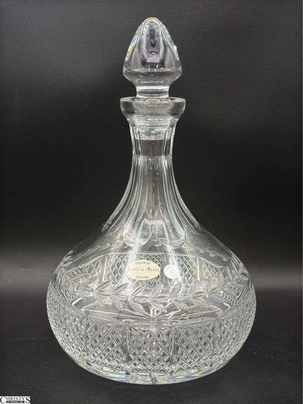 Crystal Decanter By Sand and Ashes 11.5" image