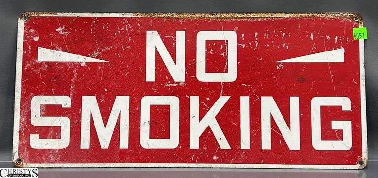 No Smoking Metal Sign 20x9 image